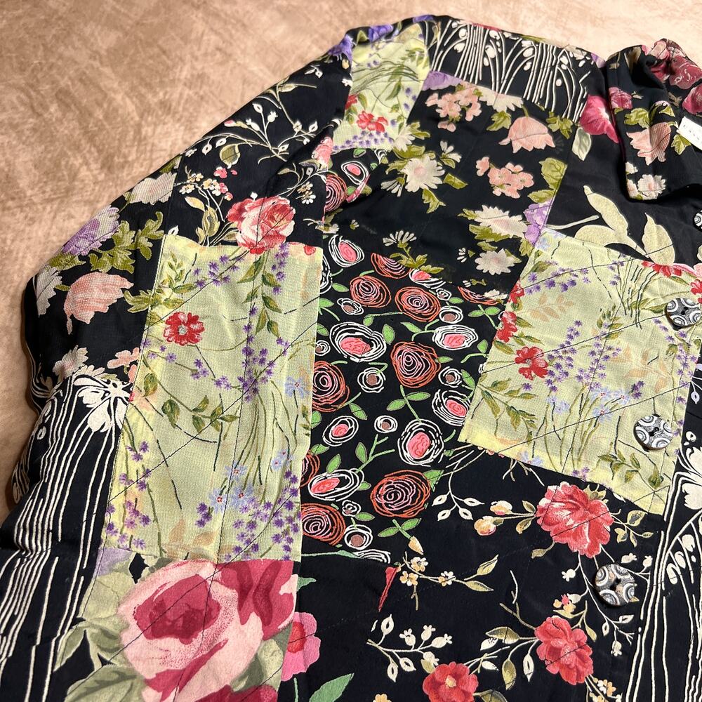 Vintage 90s Casual Studio Patchwork Jacket Uphols… - image 3